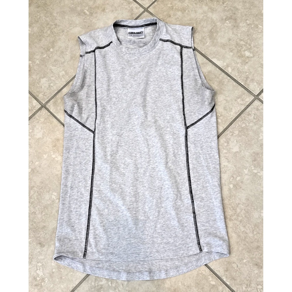 Cariloha‎ Gray Bamboo Athletic Sleeveless Tank Top Sz S Gym Casual Muscle Tee